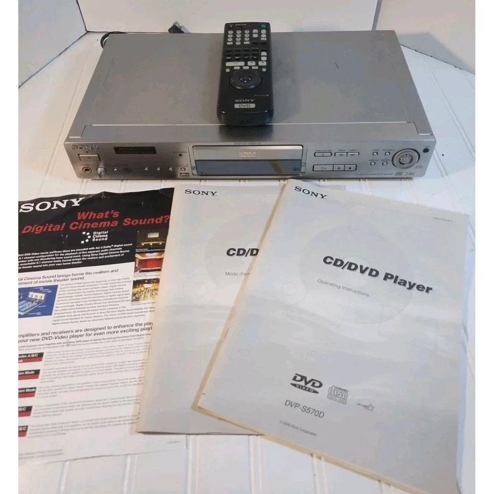 Sony DVP-S570D CD/DVD Player - With Remote - Tested & Works ✅✅
